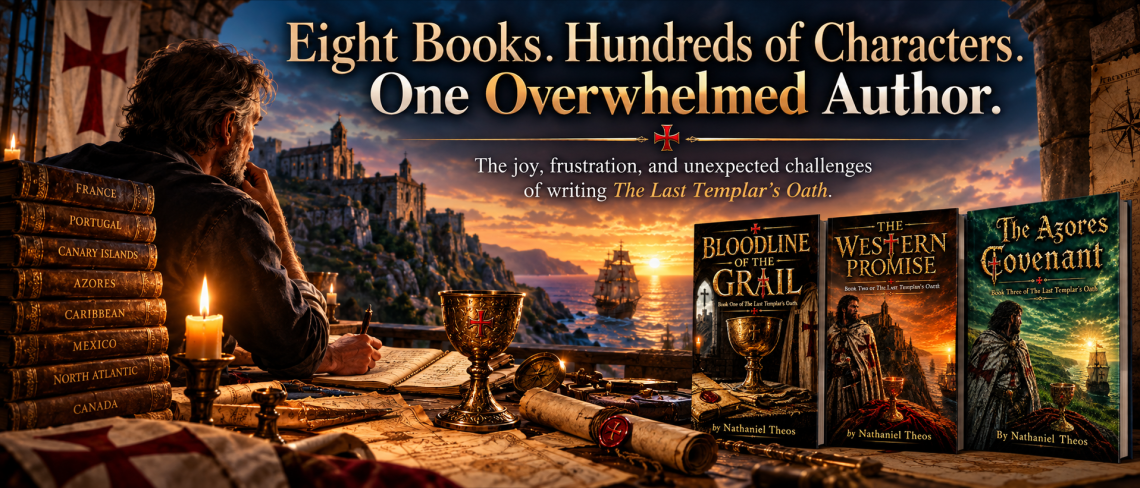 Eight Books, Hundreds of Characters, and One Author Trying to Keep It All Straight